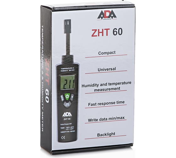 Измеритель влажности и температуры ADA ZHT 60 А00110