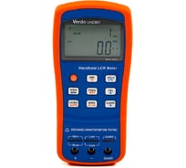 LCR-метр портативный VERDO LH2301, базовая погрешность 0,25%, измерение C, L, R, компаратор, авторежим, тестовый сигнал 0,6 В на частотах 10 Гц, 120 Гц, 1 кГц, 10 кГц, питание 9 В, miniUSB (SCPI) LH230100