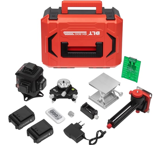 Нивелир лазерный DLT EK-300, 2 вертик. и 2 горизонт. линии, дальность 40м 5127