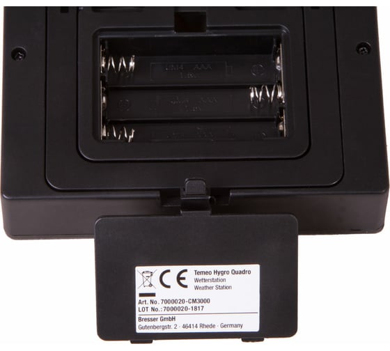 Метеостанция Bresser Temeo Hygro Quadro, черная 73257