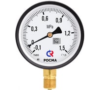 Манометр общетехнический РОСМА 100мм, ТМ-510РV, диапазон 0-1MPa УТ-00048586