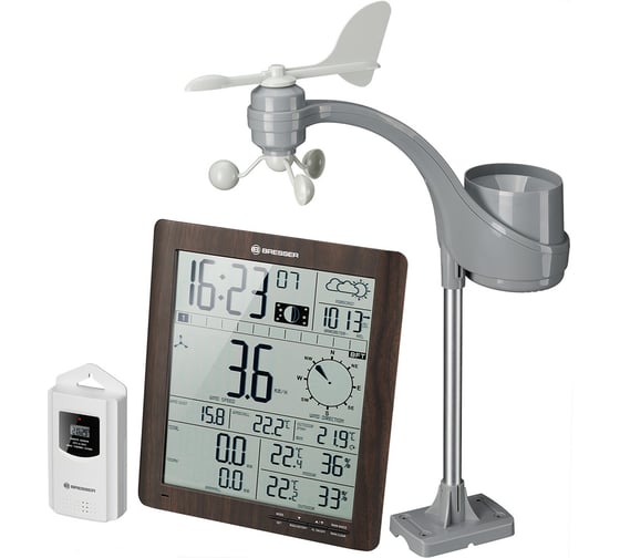 Метеостанция Bresser ClimaTemp XXL в корпусе под дерево 75312
