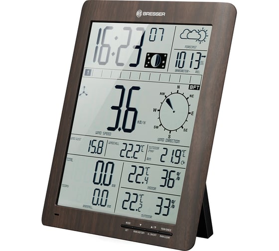 Метеостанция Bresser ClimaTemp XXL в корпусе под дерево 75312