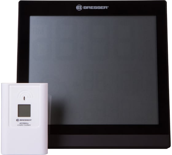 Метеостанция Bresser JC LCD  настенные часы, с радиоуправлением, черная 73267