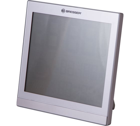 Метеостанция Bresser TemeoTrend JC LCD  настенные часы, с радиоуправлением, серебристая 73269
