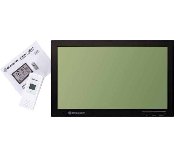 Метеостанция Bresser MyTime Jumbo LCD, настенные часы, черная 74646