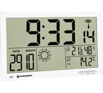 Метеостанция Bresser MyTime Jumbo LCD, настенные часы, белая 74647