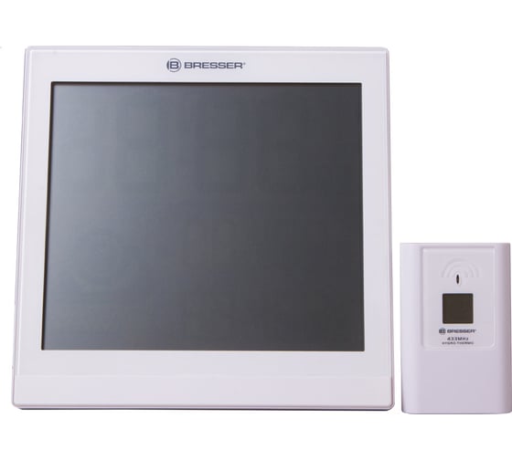 Метеостанция Bresser TemeoTrend JC LCD настенные часы, с радиоуправлением, белая 73268