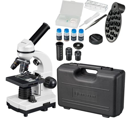 Микроскоп Bresser Junior Biolux SEL 40–1600x, белый, в кейсе 75314