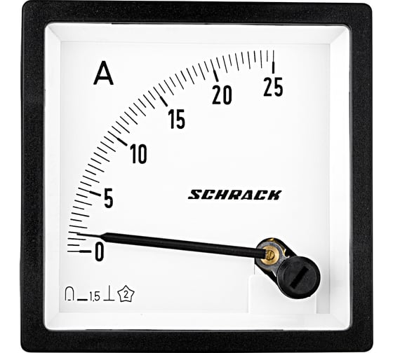 Амперметр Schrack Technik 72x72мм, 60A, пост.т., прямое измерение MGF17060-A