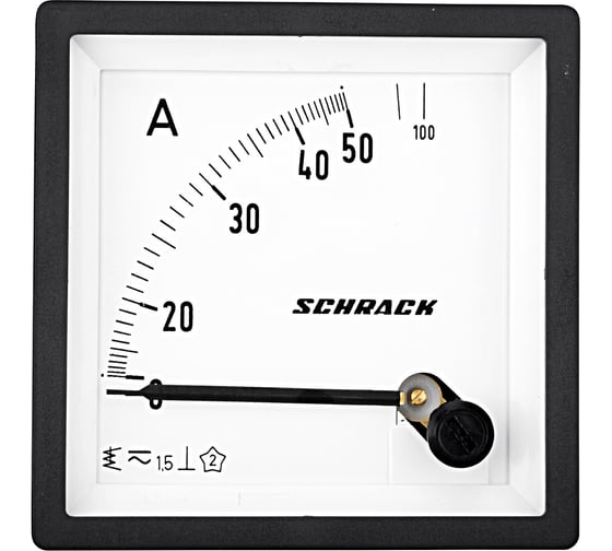 Амперметр Schrack Technik 72x72мм, 50A, AC, прямое измерение MGF57050-A