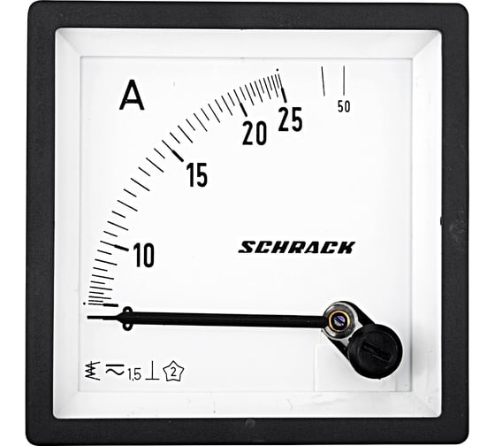 Амперметр Schrack Technik 72x72мм, 25A, AC, прямое измерение MGF57025-A
