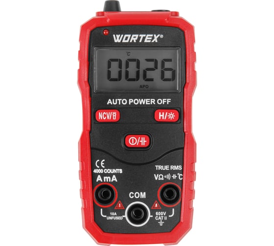 Мультиметр цифровой WORTEX AM 1009 (2323168) ЦИ-2825090100