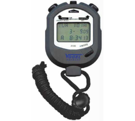 Секундомеры цифровые Vogel 9h/59min/59,99c, 7 цифр, IP54 с калибровкой 580506 К