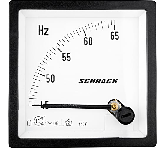Измеритель частоты Schrack Technik 72x72мм, 45 до 65Гц, 230В пер.т. MGF87050-A
