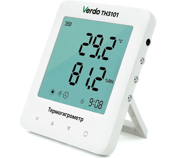 Термогигрометр настольный со встроенным датчиком VERDO TH3101 -30…+65С, 10-95% TH221010