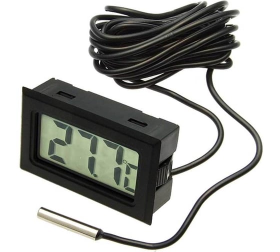 ЖК термометр/гигрометр малогабаритный RUICHI HT-1 black 5m 101596