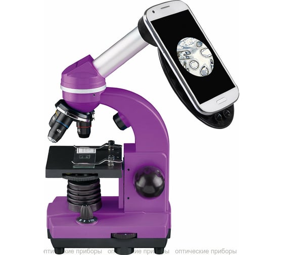 Микроскоп Bresser Junior Biolux SEL 40–1600x, фиолетовый 74321