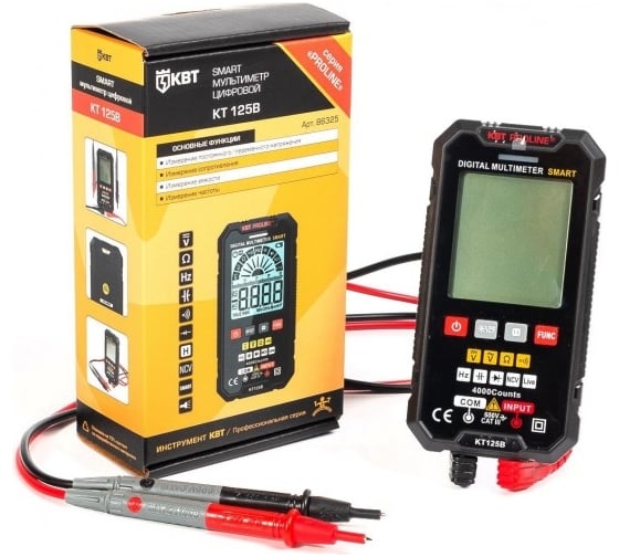 Цифровой мультиметр КВТ SMART KT 125В PROLINE 86325