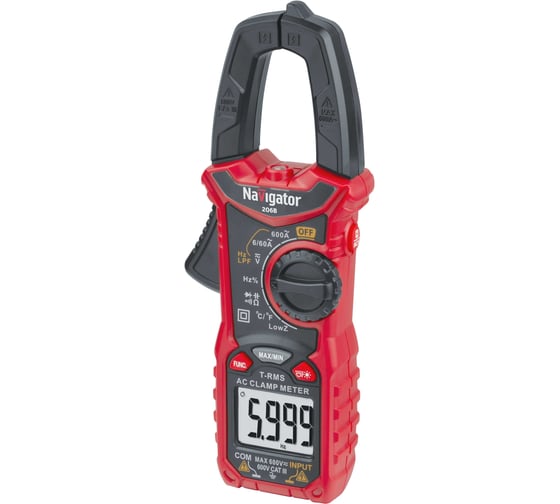 Клещи токовые Navigator 95 780 NMT-Cm-206B, True RMS, 600 В/600А 95780
