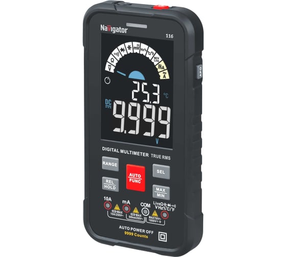 Мультиметр Navigator 95 771 NMT-Mm-116, True RMS, Smart, цветной дисплей 95771