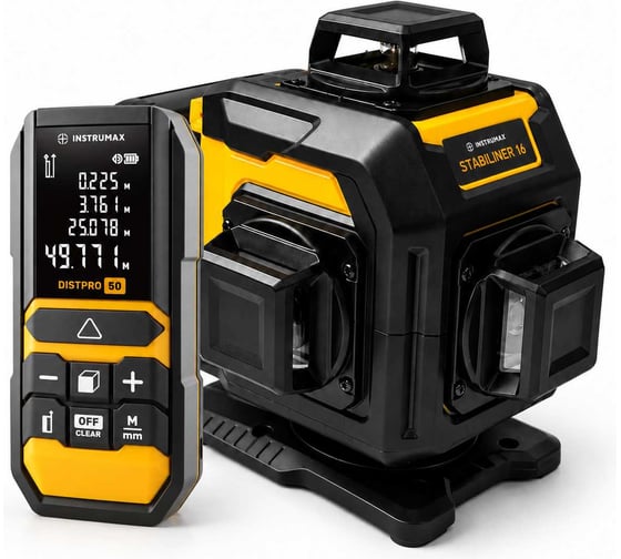 Комплект лазерный уровень INSTRUMAX STABILINER 16 WORK SET + Лазерный дальномер DISTPRO 50 IM0265