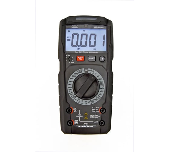 Мультиметр цифровой с поверкой СЕМ DT-8908D 686559
