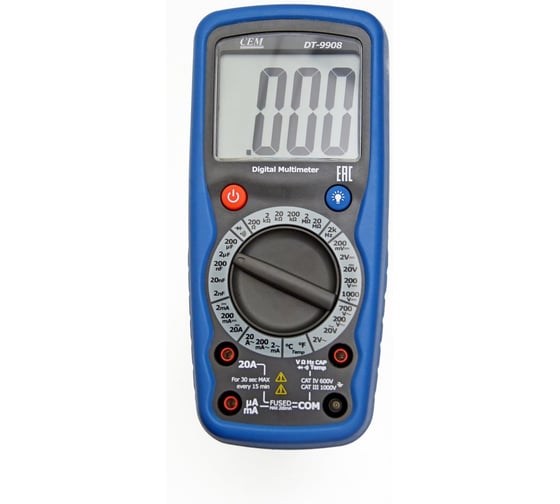 Мультиметр цифровой с поверкой СЕМ DT-9908 685347