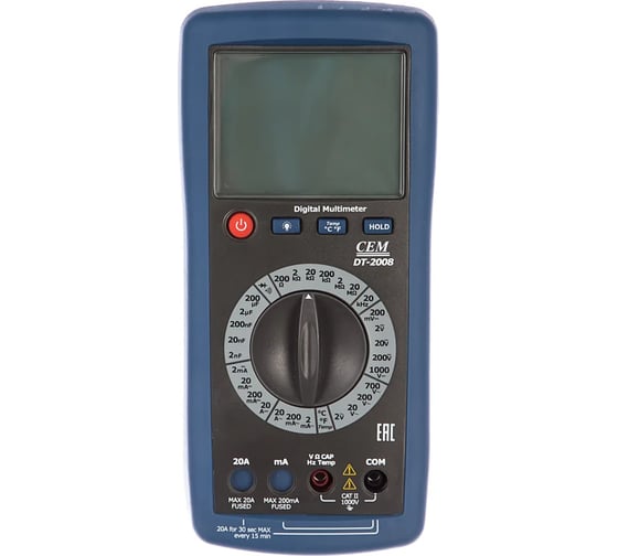 Мультиметр цифровой с поверкой СЕМ DT-2008 686535