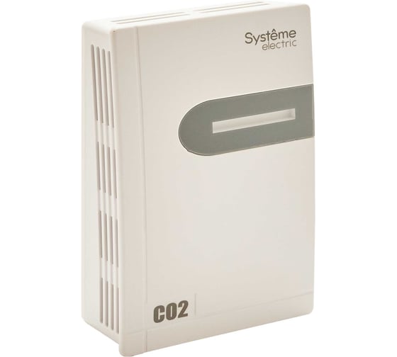 Датчик CO₂ комнатный Systeme Electric 2000ppm, 0…10В/4…20мА(3-пров) цв.индикатор ~18…30В/⎓18…30В SRCDP