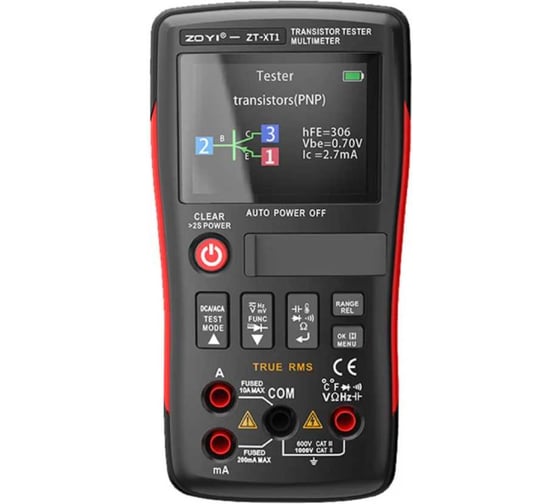 Мультиметр-тестер транзисторов ZOYI ZT-XT1 Z115 Z116