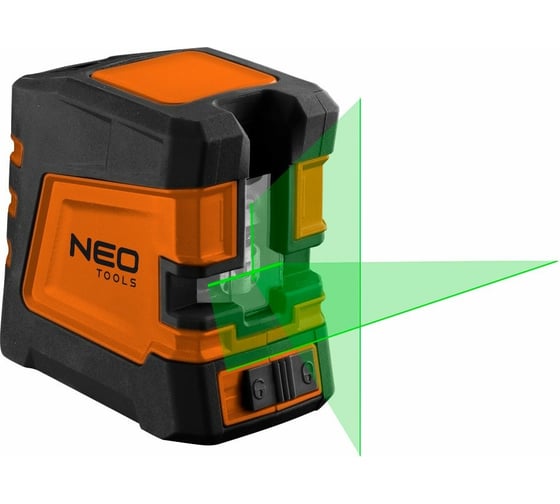 Лазерный уровень NEO Tools, крест, 20 м, зеленый, чехол 75-107