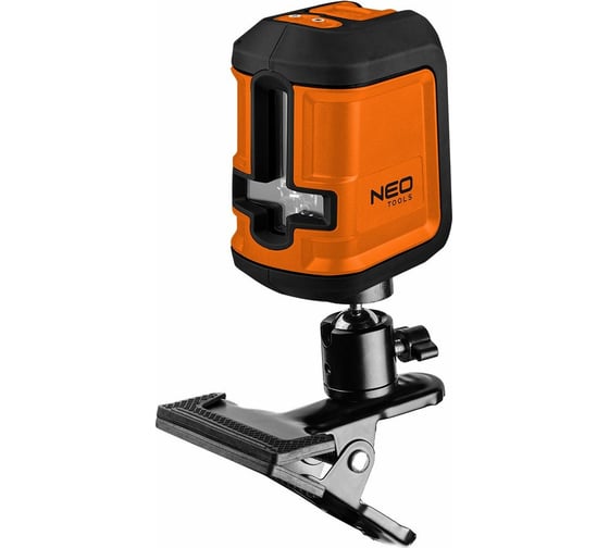 Лазерный уровень NEO Tools, крест, 15 м, зеленый, самовыравнивание 4, держатель, чехол 75-106