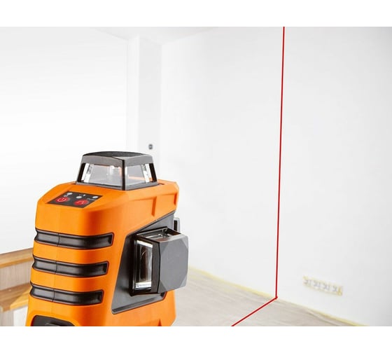 Лазерный уровень 3D NEO Tools, 15 м, красный, самовыравнивание 4, магнитный держатель, чехол 75-103