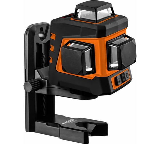 Лазерный уровень 3D NEO Tools, 20 м, зеленый, самовыравнивание 4, магнитный держатель, чехол 75-108