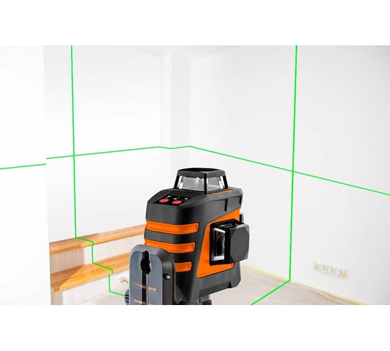 Лазерный уровень 3D NEO Tools, 20 м, зеленый, самовыравнивание 4, магнитный держатель, чехол 75-108