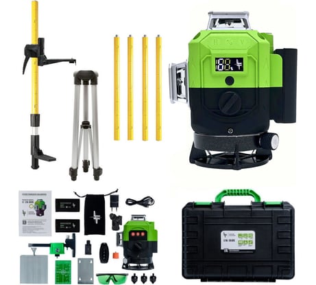 Профессиональный лазерный уровень LT + штатив с треногой L16-360S/3.6м+