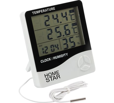Цифровой термометр-гигрометр с выносным датчиком Homestar HS-0109 104304