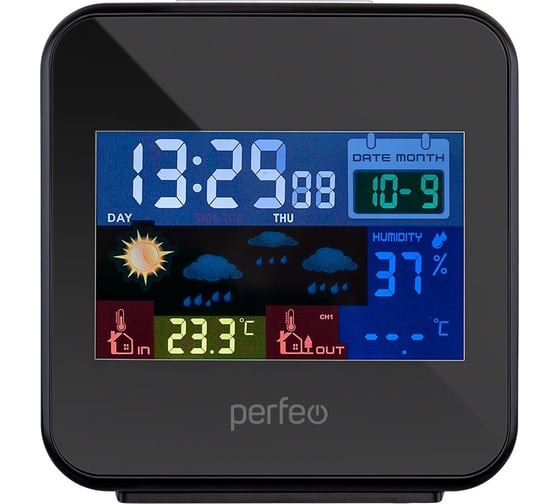 Часы-метеостанция Perfeo Blax PF-622BS 30014059
