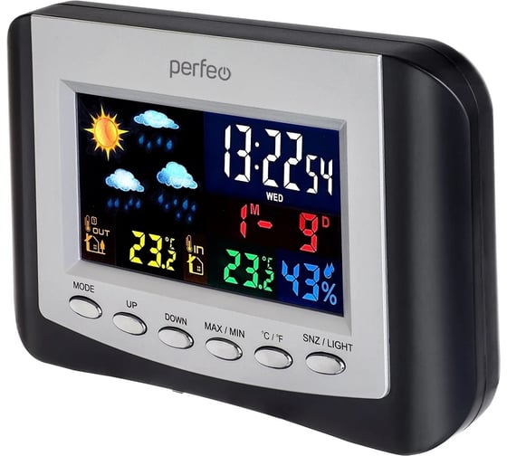 Часы-метеостанция Perfeo Сolor+ PF-S3332BS 30014058 1