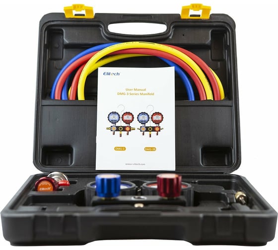 Манометрический коллектор DMG3 и течеискатель TROTEC WJL6000S Elitech комплект DMG3WJL6000S