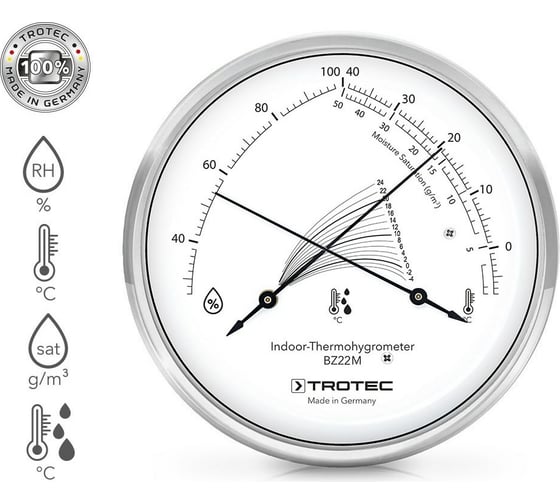 Механический термогигрометр TROTEC BZ22M 3510205019