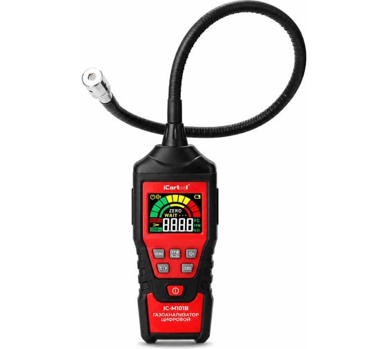 Цифровой детектор утечки взрывоопасных газов iCarTool с зондом, 0-9999 ppm IC-M101B