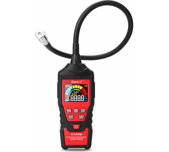 Цифровой детектор утечки взрывоопасных газов iCarTool с зондом, 0-9999 ppm IC-M101B