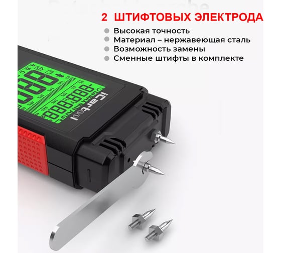 Электронный измеритель влажности древесины iCarTool гигрометр IC-M104