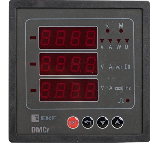 Цифровой комбинированный измерительный прибор EKF DMC-r с интерфейсом RS-485 на панель 96x96 (квадратный вырез) PROxima DMC-963r 1