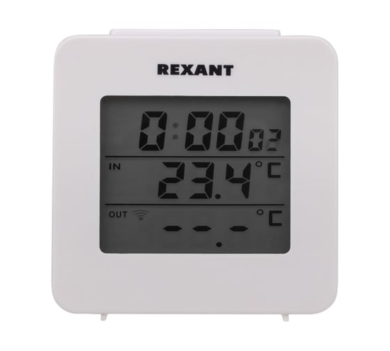 Метеостанция с часами и беспроводным выносным датчиком REXANT 70-0592