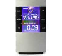 Комнатная метеостанция с часами и будильником REXANT 70-0599