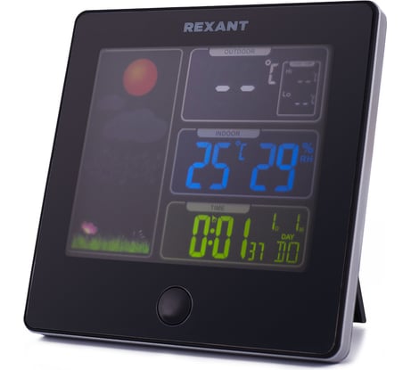 Метеостанция с беспроводным выносным датчиком и будильником REXANT 70-0508