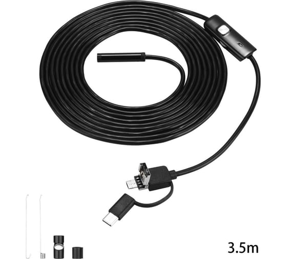Водонепроницаемый эндоскоп DEKO WEC-3.5 3.5м, Micro USB, USB, Type-C 065-0155